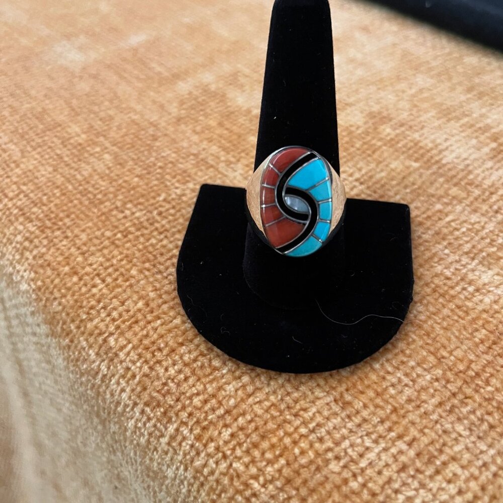 Native American Silver Zuni Men's Ring